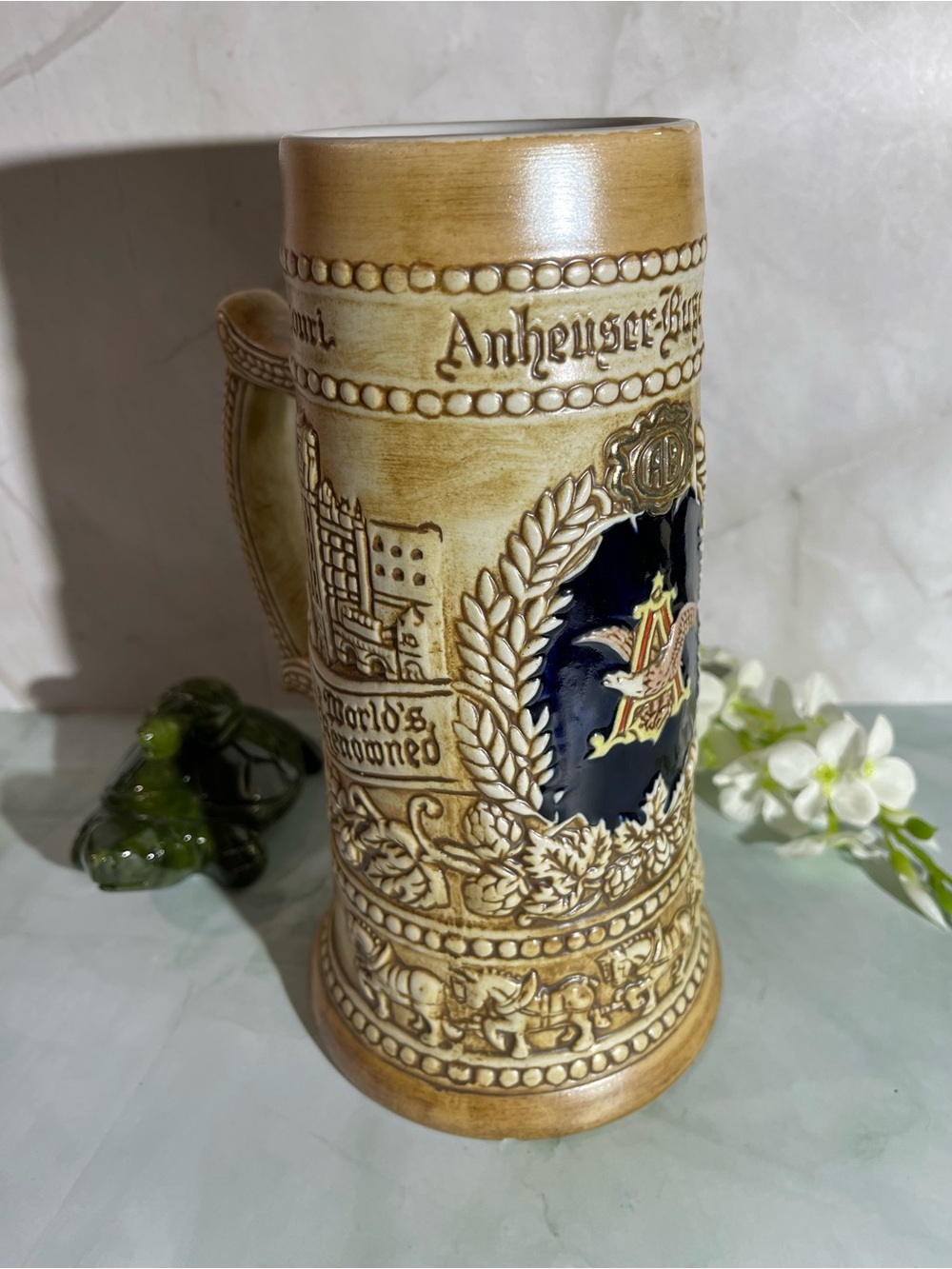 1976 Anheuser-Busch Budweiser Beer Stein Mug Beer Made in Brazil